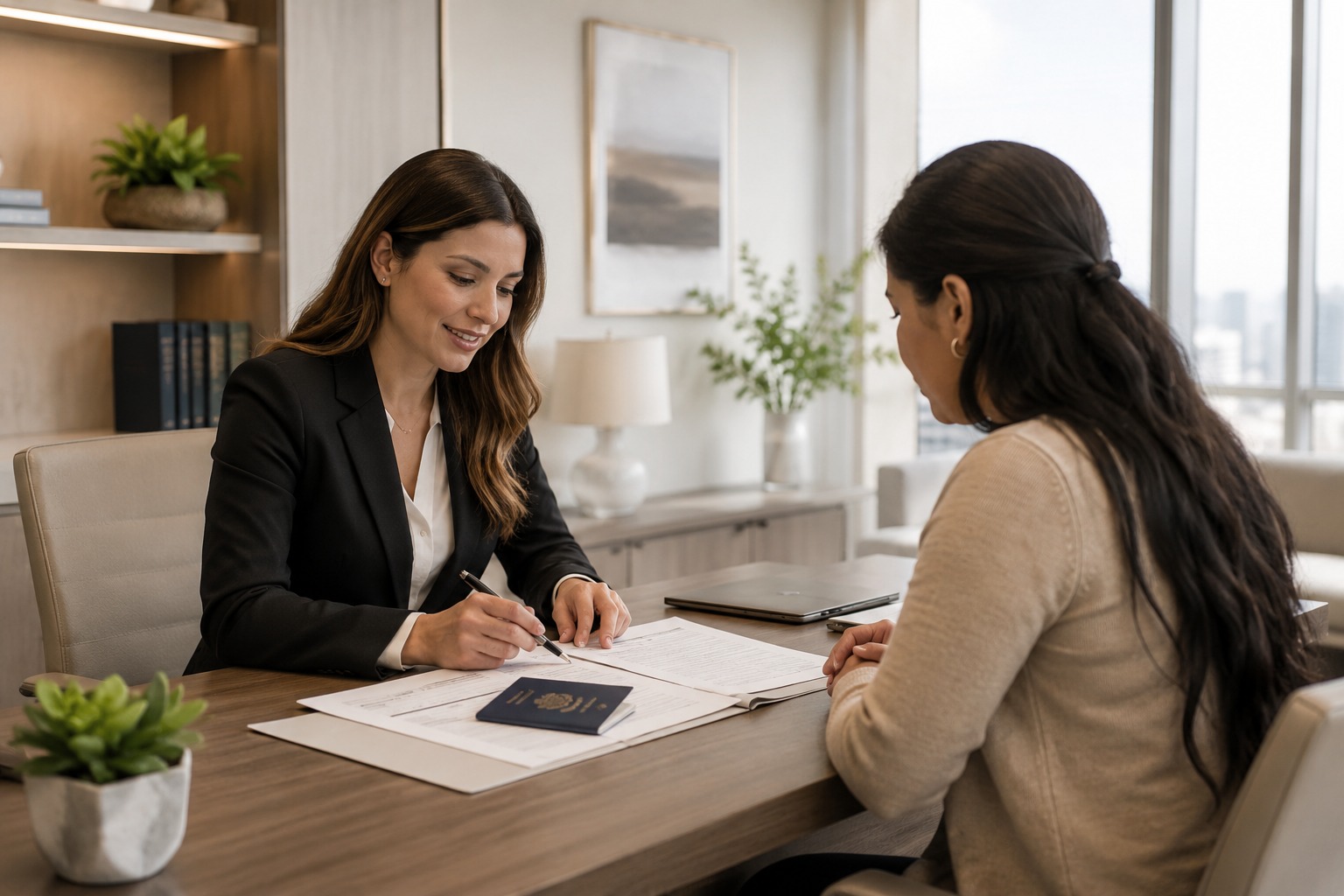 Immigration forms and travel documents